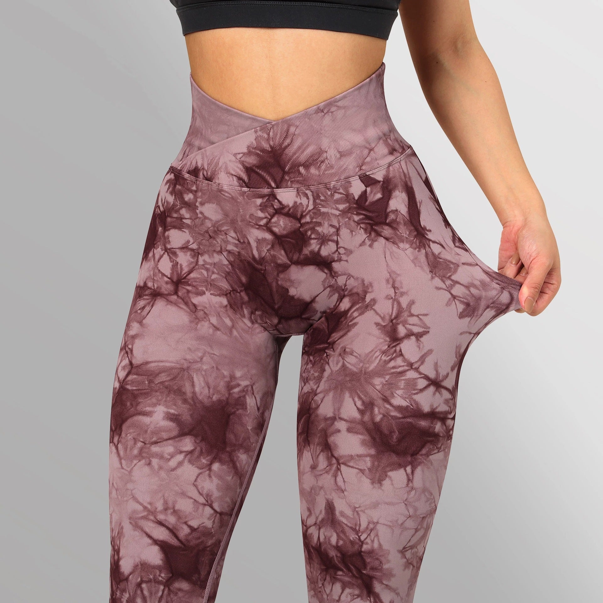 Seamless Tie Dye Leggings Women Yoga Pants Push Up Sport Fitness Running Gym Leggings - MORCLEY