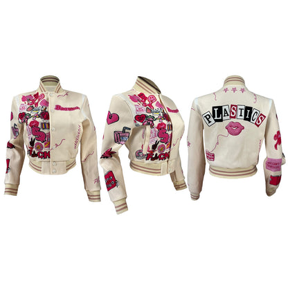 Women's Fashion Embroidered Baseball Jacket - MORCLEY
