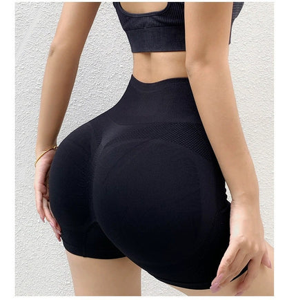 Fitness Yoga Shorts Pants Butt Lifting Seamless Leggings Women Gym - MORCLEY