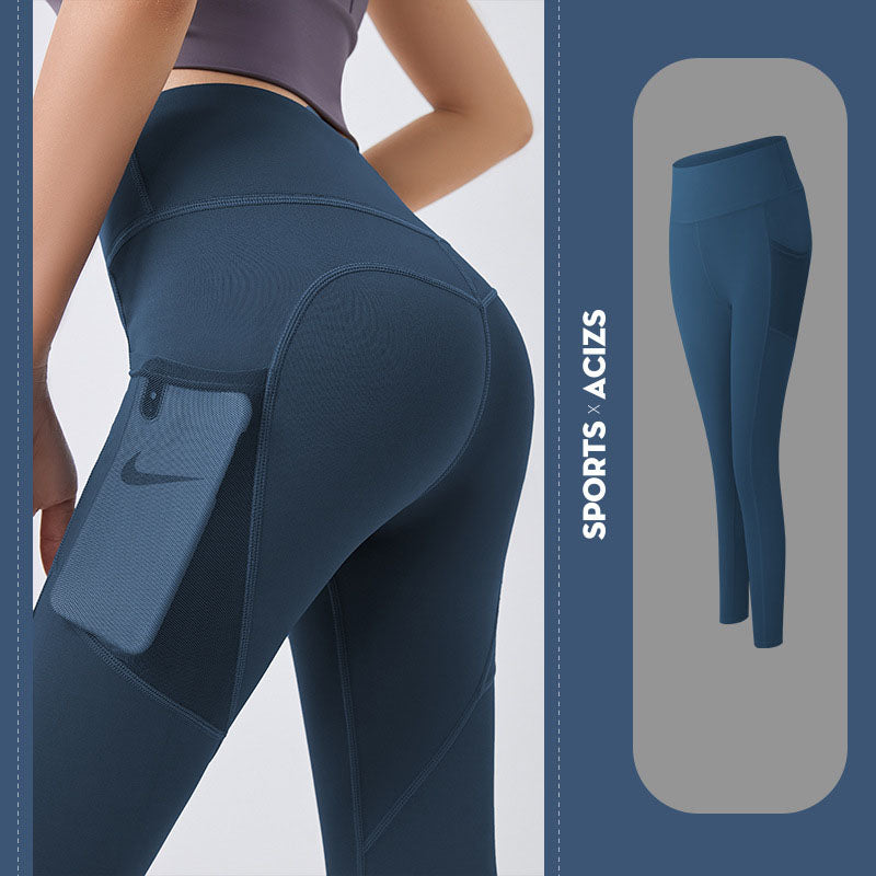 Yoga Pants Women With Pocket Leggings Sport Girl Gym Leggings Women Tummy Control Jogging Tights Female Fitness Pants - MORCLEY