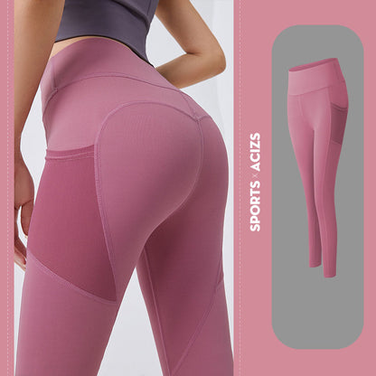 Yoga Pants Women With Pocket Leggings Sport Girl Gym Leggings Women Tummy Control Jogging Tights Female Fitness Pants - MORCLEY