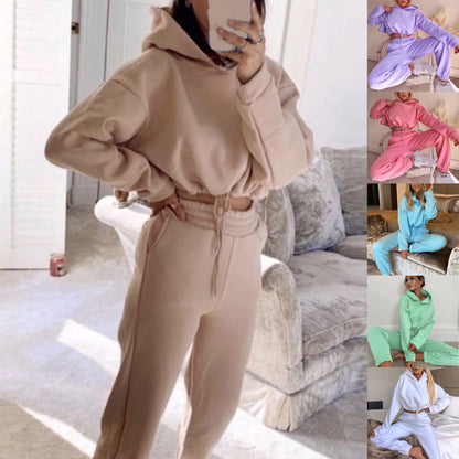 Jogging Suits For Women 2 Piece Sweatsuits Tracksuits Sexy Long Sleeve HoodieCasual Fitness Sportswear - MORCLEY