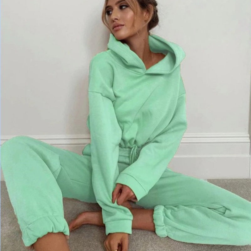 Jogging Suits For Women 2 Piece Sweatsuits Tracksuits Sexy Long Sleeve HoodieCasual Fitness Sportswear - MORCLEY