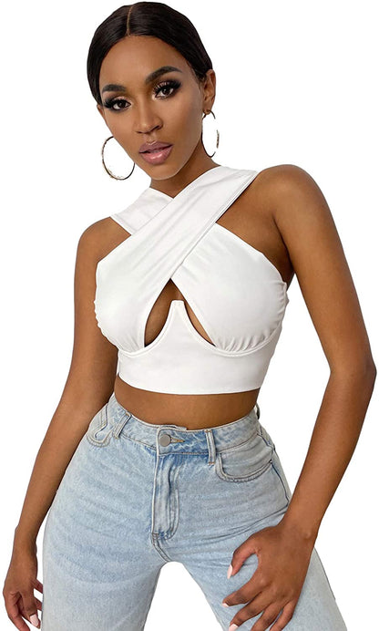 Women's Criss Cross Tank Tops - MORCLEY
