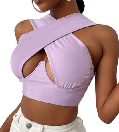 Women's Criss Cross Tank Tops - MORCLEY