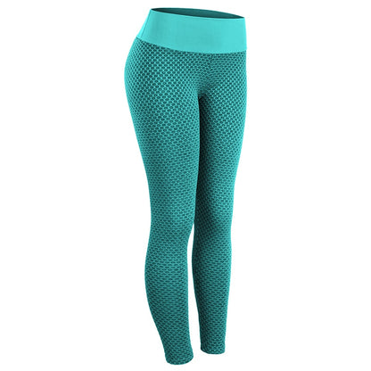 CHRLEISURE Grid Tights Yoga Pants Women Seamless High Waist Leggings Breathable Gym Fitness Push Up Clothing Girl Yoga Pant - MORCLEY