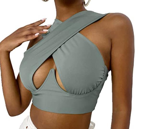 Women's Criss Cross Tank Tops - MORCLEY