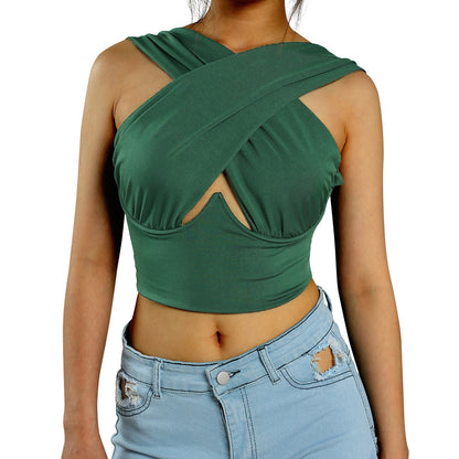 Women's Criss Cross Tank Tops - MORCLEY