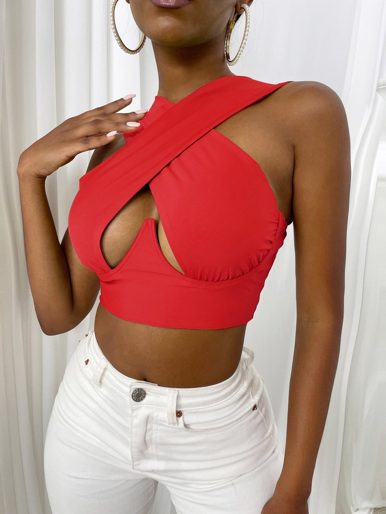 Women's Criss Cross Tank Tops - MORCLEY