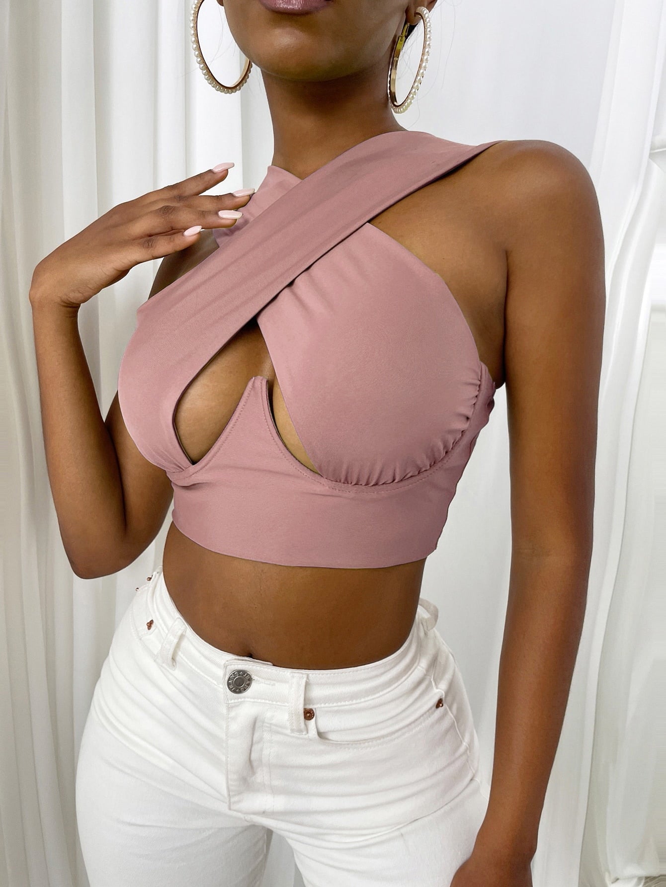 Women's Criss Cross Tank Tops - MORCLEY