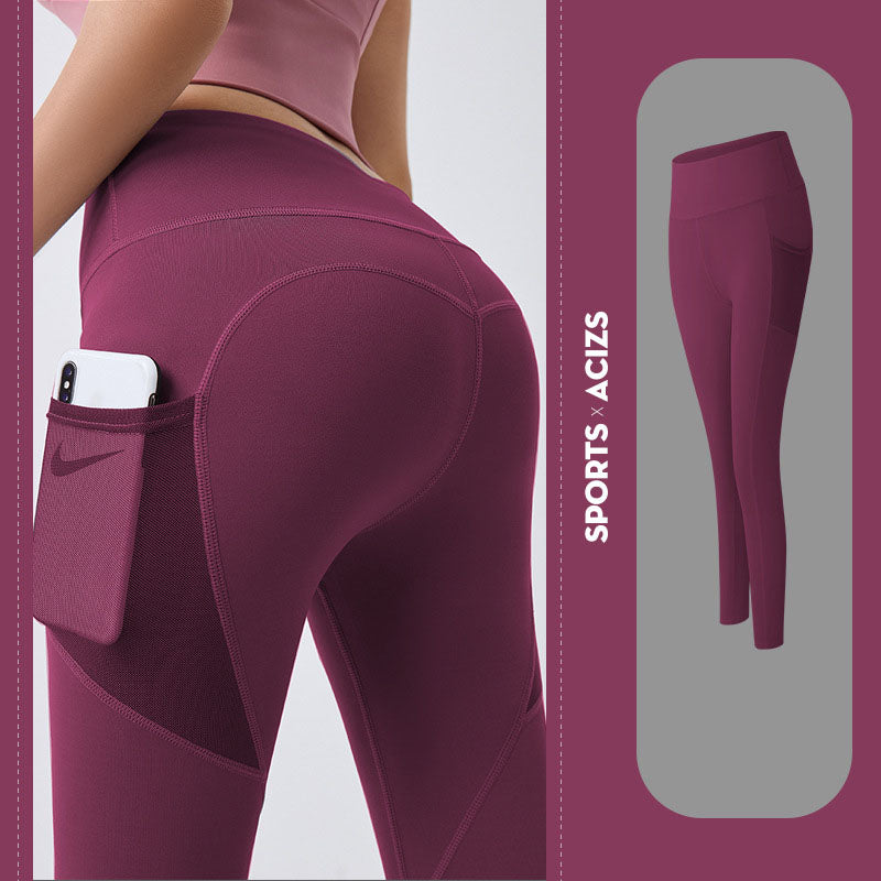 Yoga Pants Women With Pocket Leggings Sport Girl Gym Leggings Women Tummy Control Jogging Tights Female Fitness Pants - MORCLEY