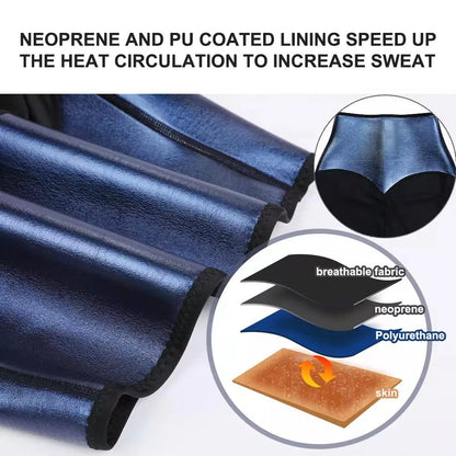 Slimming Pants Waist Trainer Shapewear Tummy Hot Thermo Sweat Leggings Fitness Workout Sweat Sauna Pants Body Shaper - MORCLEY