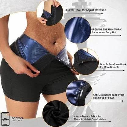 Slimming Pants Waist Trainer Shapewear Tummy Hot Thermo Sweat Leggings Fitness Workout Sweat Sauna Pants Body Shaper - MORCLEY