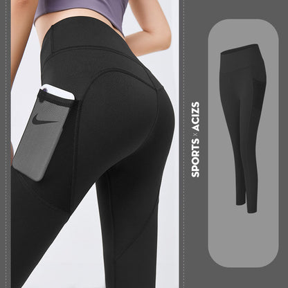 Yoga Pants Women With Pocket Leggings Sport Girl Gym Leggings Women Tummy Control Jogging Tights Female Fitness Pants - MORCLEY