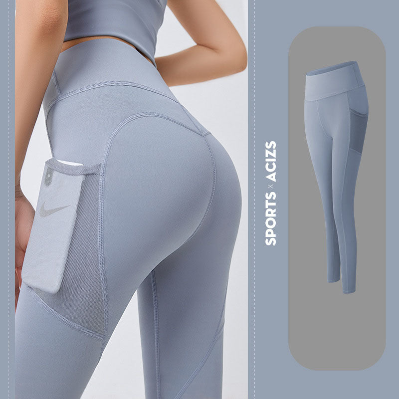 Yoga Pants Women With Pocket Leggings Sport Girl Gym Leggings Women Tummy Control Jogging Tights Female Fitness Pants - MORCLEY