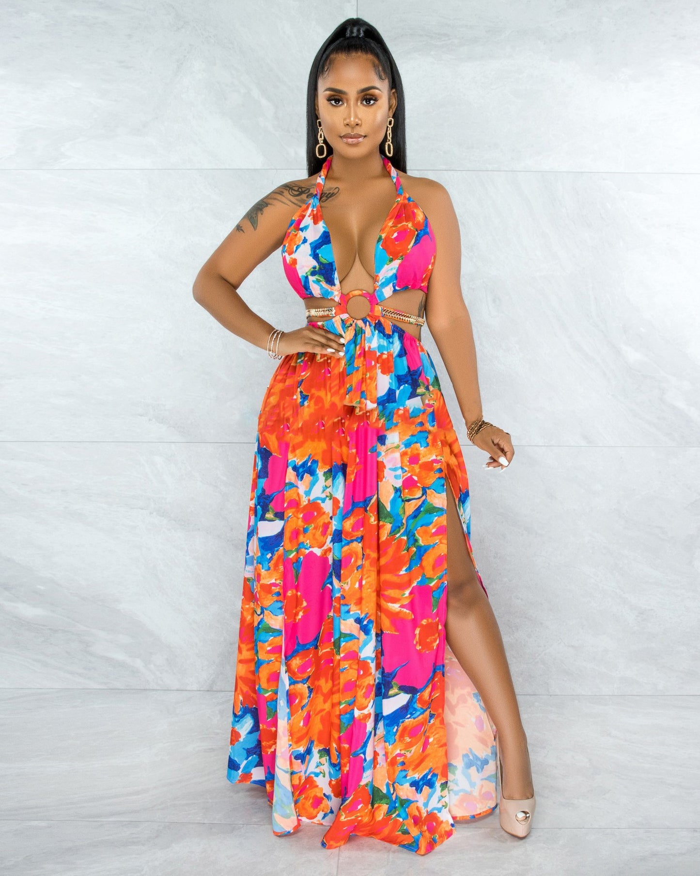 Floral Print Summer Dress - MORCLEY