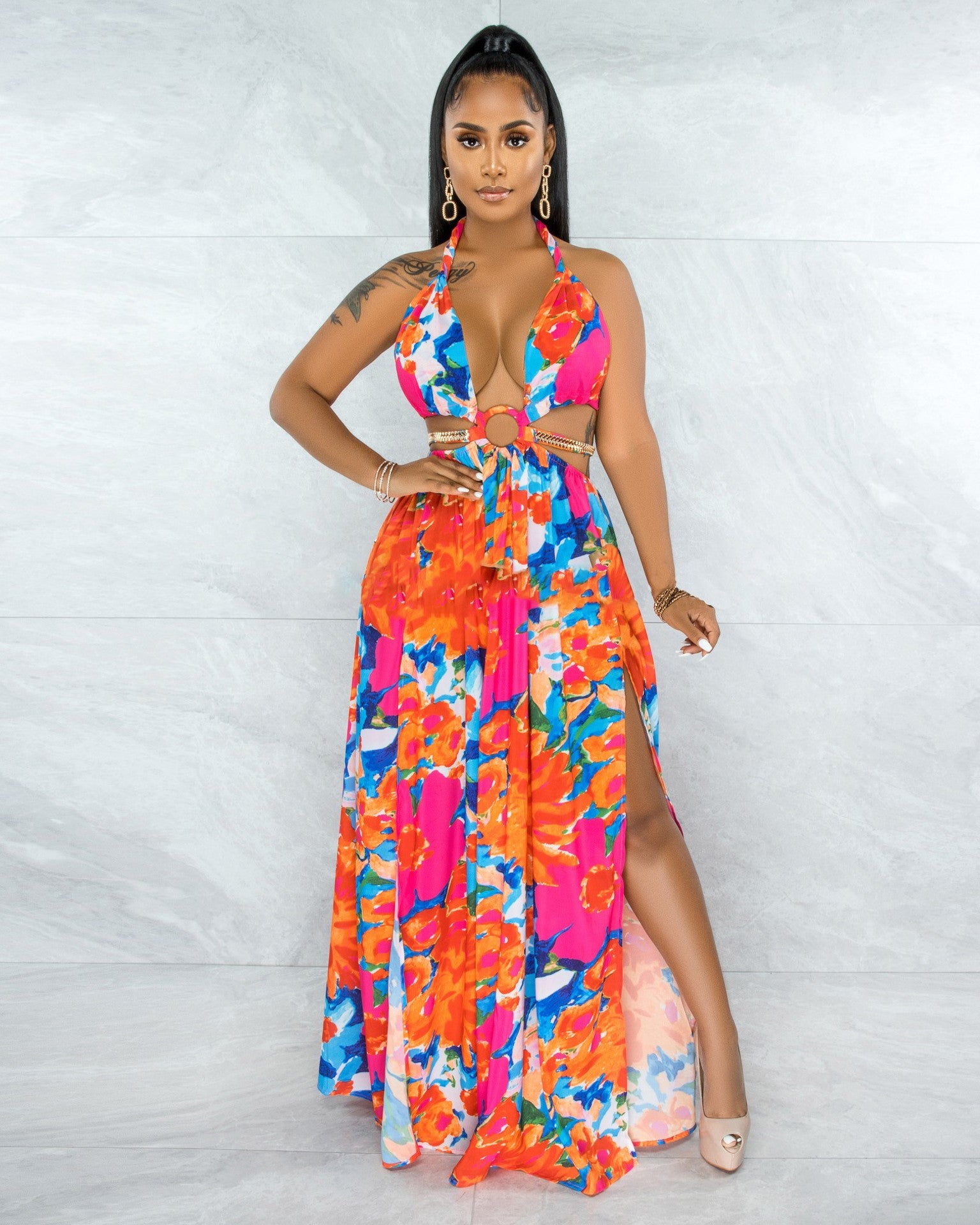 Floral Print Summer Dress - MORCLEY